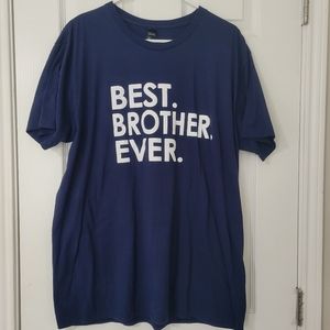 2/$25 Best.Brother.Ever. TShirt Navy & White Hanes XL EUC Short Sleeve